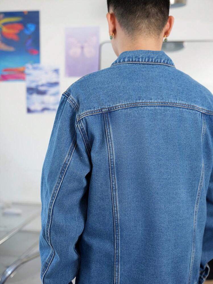 Manfinity Homme メンズ インディゴブルー デニムジャケットとパンツの