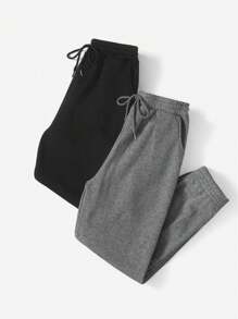 SHEIN EZwear Solid Color Front Tie Pocket Simple Casual Pants Graduation,Back To School Outfits,Graduation,Teacher Outfits For Women,Back To School - Multicolor - View 4