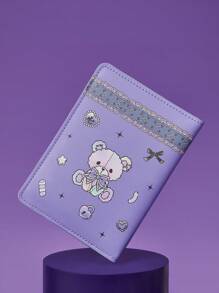 HELLO KITTY AND FRIENDS | SHEIN 1pc Kuromi Pattern Purple Passport Holder,Fits Passport & Boarding Pass, 2 Card Slots, Suitable For Men, Women, Teens, Travel - Mauve Purple - View 3