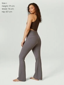 GLOWMODE 31" FeatherFit™ Ultra-High-Waisted Curved Seam Flared Leggings Pants Low Impact Yoga Daily