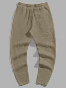 GENTILAND 男士弹性腰部纯色休闲梭织裤