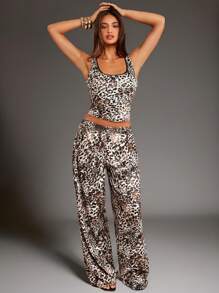 Forever 21 Leopard Women Set Airport Women Outfits Christmas - Multicolor - View 4