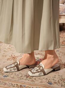 CUCCOO TILAWA Embroidered Metal Decor Fashion High Heel Pumps Spring Shoes Spring Break Easter - Apricot - View 9