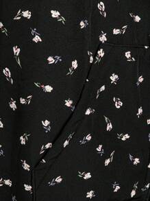 Linhara 大码女式冬季碎花保暖内衬连帽休闲夹克 - 彩色 - 查看 3