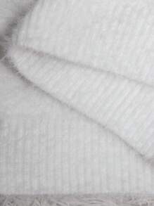 SHEIN Clasi 大码女式闪亮雪花图案落肩套头衫秋冬款