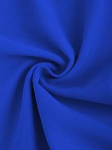 Chiquease Women's Solid Color V-Neck Belted Summer Short-Sleeved Jumpsuit - Blue - View 3