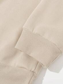 SHEIN 1pc Young Boy Fashionable Casual Funny Turkey Gradient Letter Print Fleece Sweatshirt, Suitable For Thanksgiving Family Party, Autumn/Winter (Note: Mommy And Me Matching Outfits Sold Separately, 3pcs)