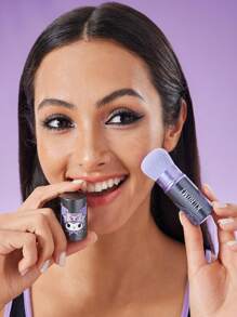 HELLO KITTY AND FRIENDS | SHEIN Sanrio Kuromi Pattern Retractable Face Makeup Brush - Purple - View 1