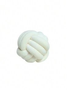 1 Quả Bóng Thắt Nút Mini Handmade Trang Trí Cho Ghế Sofa Phòng Khách Cửa Sổ - Màu trắng kem - Xem 2