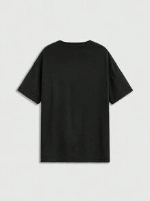 Batman X ROMWE Women Casual Loose Fit Cartoon Hero Character & Slogan Graphic Drop Shoulder Oversize T-Shirt, Summer Graphic Tee, Unisex