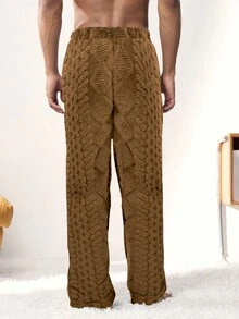 男士新款简约时尚羊毛裤 - 卡其色 - 查看 2