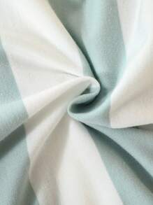 SHEIN Young Boy Crew Neck Raglan Sleeve Striped Sweatshirt,In Fall/Winter - Green - View 5