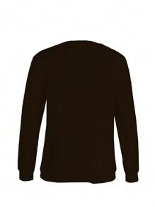 SHEIN LUNE Sweat-shirt ample et décontracté avec imprimé slogan citrouille pour femmes, pour l'automne/hiver