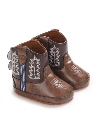 Autumn Versatile High-Top Fluffy Boots, Cartoon Pattern Decorated, British Style Fashionable Infant/Toddler Shoes