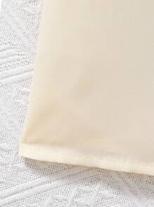 SHEIN Áo sơ mi dài tay cổ Peter Pan, bèo nhún, cài nút, kiểu dáng thường ngày, thời trang dành cho bé gái tuổi teen. - Màu be - Xem 4