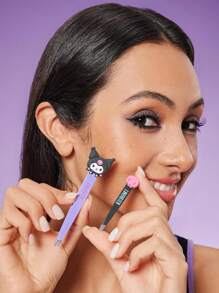HELLO KITTY AND FRIENDS | SHEIN 2pcs 3D  Kuromi Design Eyebrow Tweezers Set - Purple - View 2