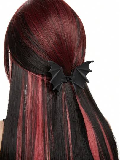 1pc Punk/Goth Style Decorative Bat Hair Claw Clip Hair Clips Hair Jaw Clip Hair Clamps Hair Clutch Hair Catcher Clip, Halloween
