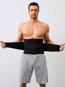 Men's Solid Color Everyday Sports Compression Waistband - Blue - View 4