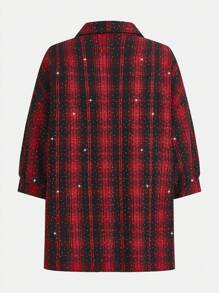 SHEIN Essnce 3 件套女士休闲轻便运动夏季性感时尚户外运动骑行网球旅行背心和紧身短裤和衬衫 - 紅色 - 查看 6