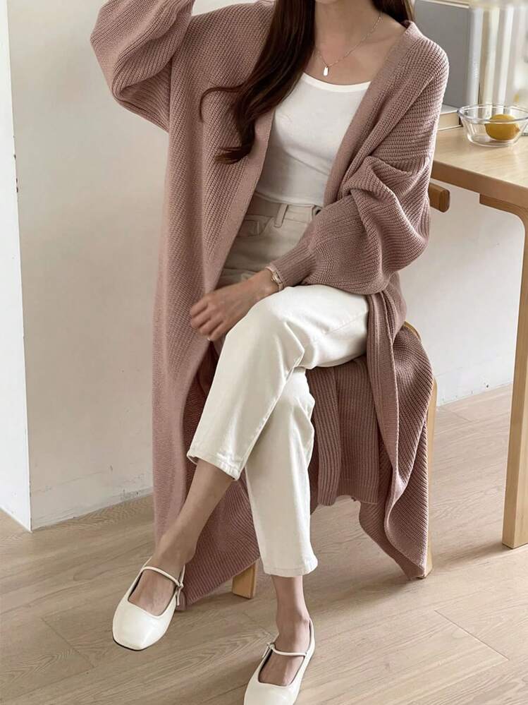 DAZY كارديجان نسائي بأكمام فانوس طويلة ذو لون واحد للربيع والخريف، بلوزات بأكمام طويلة، ملابس نسائية للخريف رمضان - كاكي - مشاهدة 7