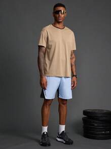 Manfinity Sport Corelite 男友风男士休闲松紧腰宽松运动短裤