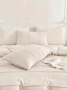 Ensemble de housse de couette beige taille twin, queen, king. Ensemble de literie style boho chic avec décoration de rayures ajourées. 3 pièces en microfibre super douce, 1 housse de couette avec fermeture éclair, 2 taies d'oreiller. Sans couette, cadeau idéal pour femmes et hommes