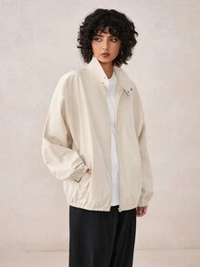 Manfinity VCAY Men's Slim Fit Casual Batwing Jacket, Suitable For Autumn, For Fall Winter - Apricot - View 2