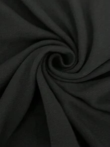 Slaydiva 加大码印花抽绳卫衣 - 黑色 - 查看 6