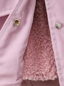 Explorewe Tween Girls' Thermal Lined Hooded Windbreaker With Pockets, Fall/Winter - Dusty Pink - View 7