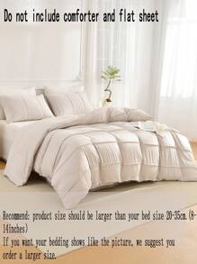 Ensemble de housse de couette beige taille twin, queen, king. Ensemble de literie style boho chic avec décoration de rayures ajourées. 3 pièces en microfibre super douce, 1 housse de couette avec fermeture éclair, 2 taies d'oreiller. Sans couette, cadeau idéal pour femmes et hommes