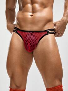 Ropa interior transparente y sexy con diseño calado para hombres