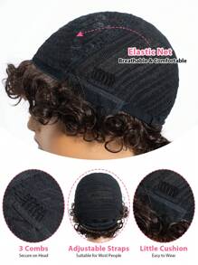 Peluca corta de cabello humano rizado Afro, corte de pelo Pixie, Peluca Afro Kinky Rizada con flequillo, peluca de cabello barata - S4 - Ver 8