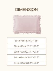 1pc Lace Pillowcase (Pillow Insert Not Included), Soft & Breathable, Fashionable & Cute, Essential Bedroom & Dorm Decor, Suitable For All Seasons Bedding Set - Pink - View 3