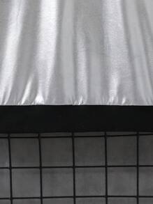 SHEIN 青少年男孩街头服饰数字和英文字母印花长袖运动衫 - 銀色 - 查看 4