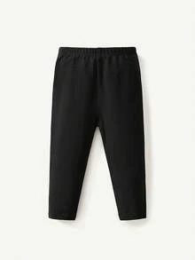 Cozy Pixies 3 件套女婴休闲松紧腰纯色紧身裤 - 粉色 - 查看 3