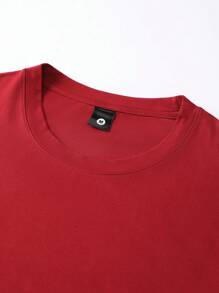6 stuks heren basic effen kleur lange mouwen T-shirts, normale pasvorm, modieuze casual sport outdoor kleding, elastische tops