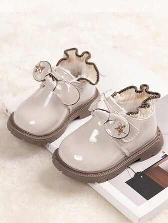 婴儿蝴蝶结装饰可爱踝靴