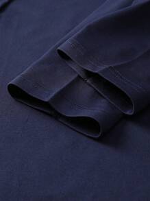 6 stuks heren basic effen kleur lange mouwen T-shirts, normale pasvorm, modieuze casual sport outdoor kleding, elastische tops