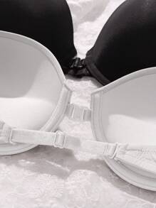 2pcs/Set Women's Solid Color Strapless Bra - Multicolor - View 4