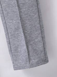 Teen Boys Knit Sweatpants, Street Style - Grey - View 3