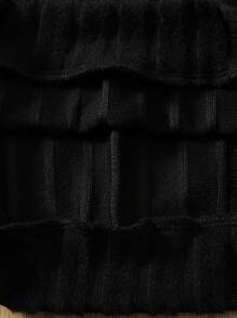 SHEIN 2pcs Young Girls New Style Cartoon Pattern Fleece Crew Neck Sweatshirt And Elastic Waist Pants Set - Multicolor - View 5