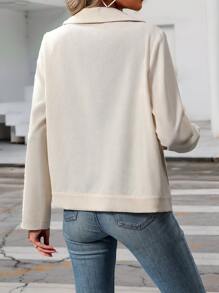 SHEIN LUNE Floral Print Button Front Jacket