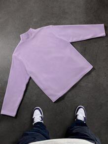 Manfinity Hypemode Men's Sherpa Lined Zip Up Jacket - Purple - View 2