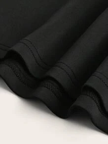 SHEIN Essnce Đầm công sở đi làm chuyên nghiệp mùa xuân và thu mới 2024, thiết kế chắp vá nhiều màu cho phụ nữ đi làm - Xám - Xem 3