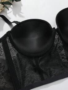 1 件女士 Simplistyle 可调节提升支撑防滑无缝胸罩 - 黑色 - 查看 7