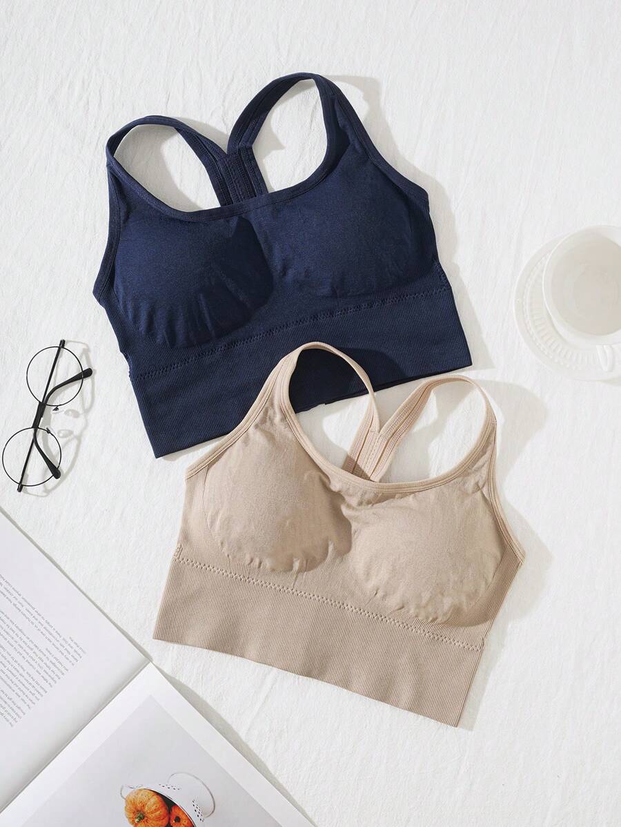 女士 2 件套运动文胸 - 彩色 - 查看 1