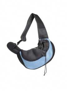 宠物狗背包背带透气网眼旅行背带袋，适用于狗猫圣诞节节日礼物 - 淺藍色 - 查看 3