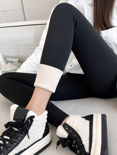 DAZY Women's Thermal Lined Leggings Fall,Winter Women Fleece Tights