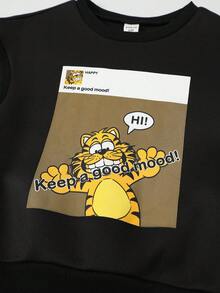 SHEIN Bộ 2 quần áo nỉ in hình động vật hoạt hình thoải mái, phong cách đa năng, mềm mại dày cho bé trai, thích hợp mặc hàng ngày, đi học, ngoài trời, thể thao, mùa thu đông, quần áo mùa thu - Nhiều màu - Xem 8