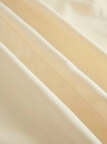 SHEIN Unity 女士纯色缺口领长袖休闲办公夹克，春秋装 - 杏色 - 查看 7